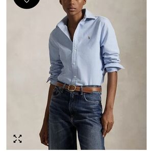 Ralph Lauren Blue and White Striped Shirt